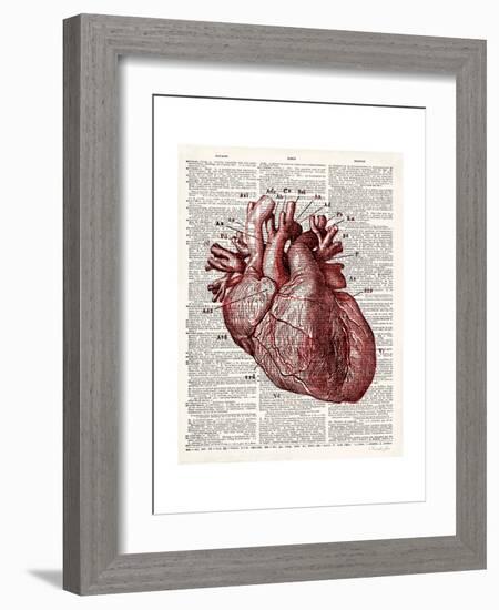 Vintage Anatomy Heart-Christopher James-Framed Premium Giclee Print