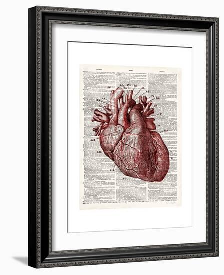 Vintage Anatomy Heart-Christopher James-Framed Premium Giclee Print