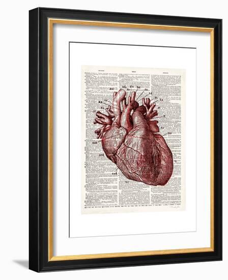 Vintage Anatomy Heart-Christopher James-Framed Premium Giclee Print