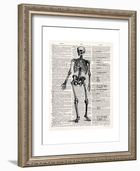 Vintage Anatomy Skeleton-Christopher James-Framed Premium Giclee Print