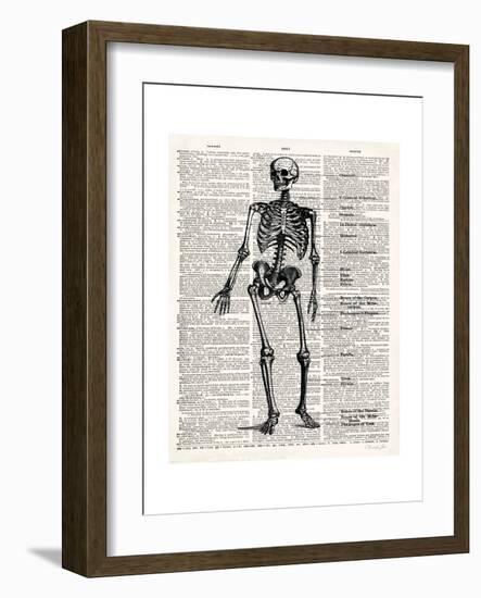 Vintage Anatomy Skeleton-Christopher James-Framed Premium Giclee Print