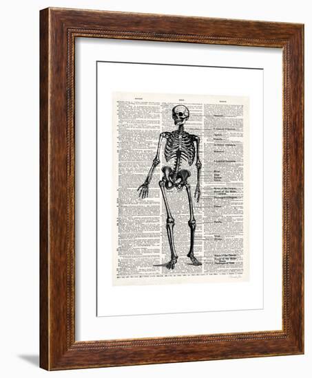 Vintage Anatomy Skeleton-Christopher James-Framed Premium Giclee Print