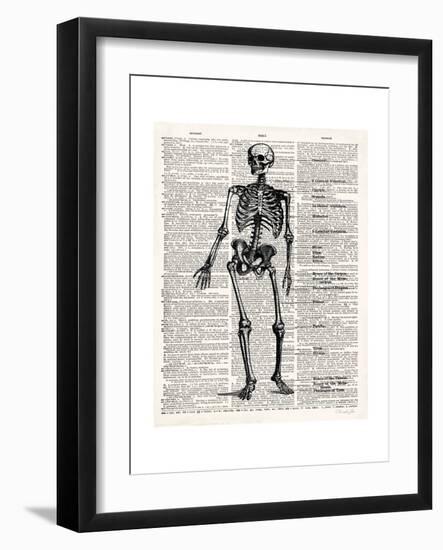 Vintage Anatomy Skeleton-Christopher James-Framed Premium Giclee Print