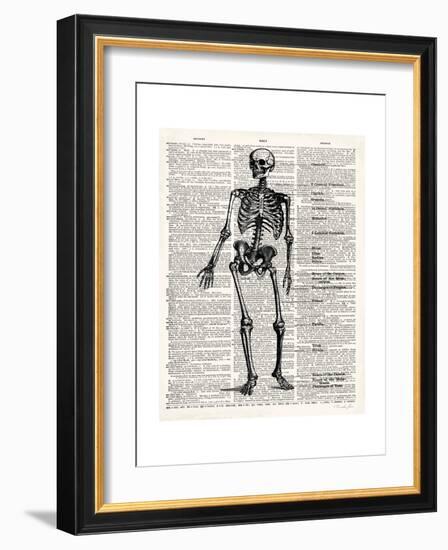 Vintage Anatomy Skeleton-Christopher James-Framed Premium Giclee Print