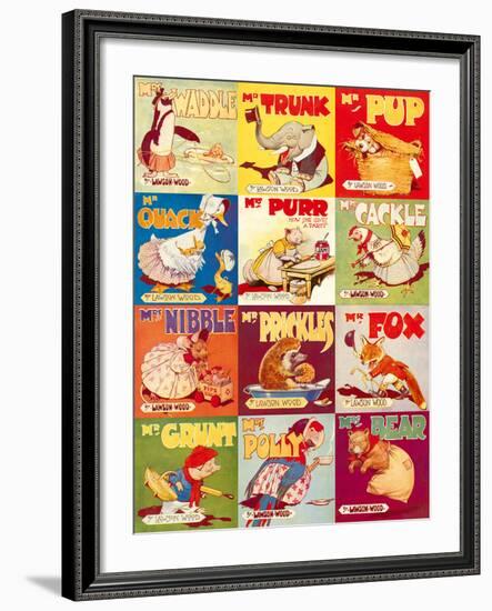 Vintage Animals-Lawson Wood-Framed Giclee Print