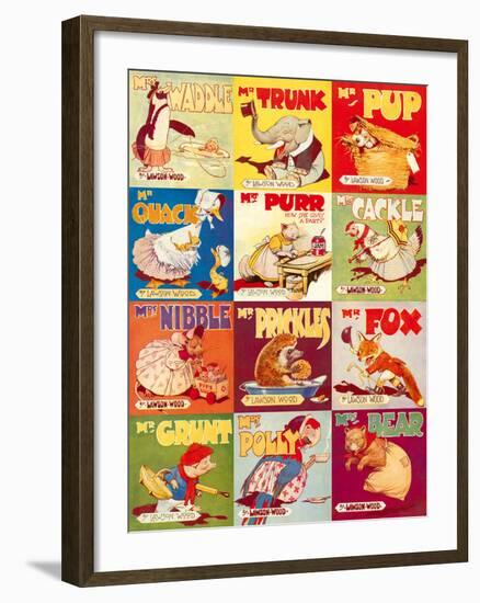 Vintage Animals-Lawson Wood-Framed Giclee Print