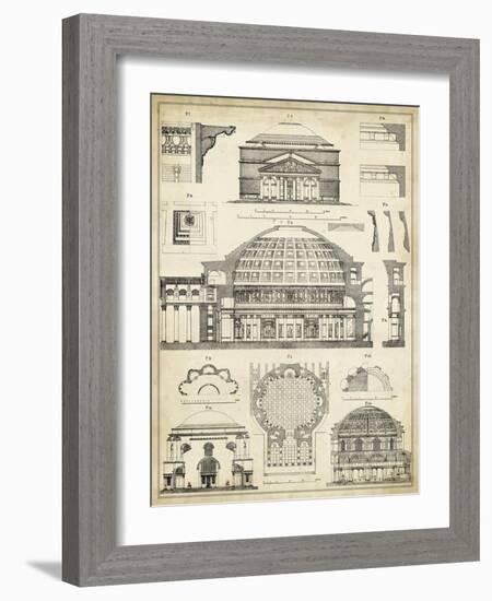 Vintage Architect's Plan III-Vision Studio-Framed Art Print