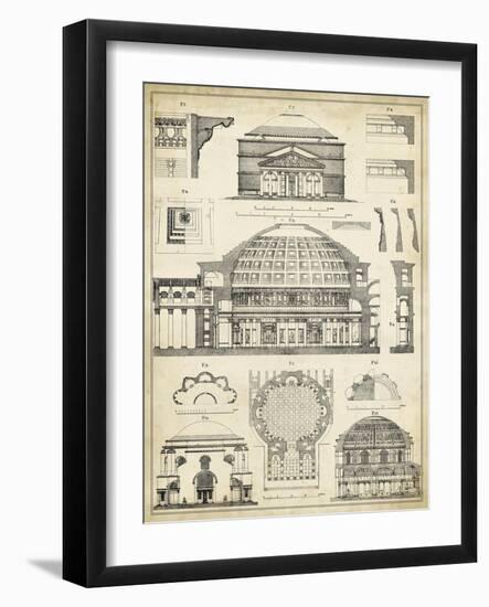 Vintage Architect's Plan III-Vision Studio-Framed Art Print