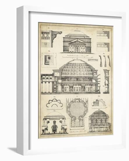 Vintage Architect's Plan III-Vision Studio-Framed Art Print