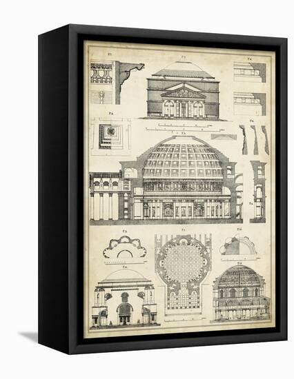Vintage Architect's Plan III-Vision Studio-Framed Stretched Canvas