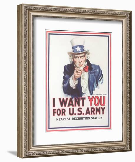 Vintage Army Recruiting Poster-null-Framed Giclee Print