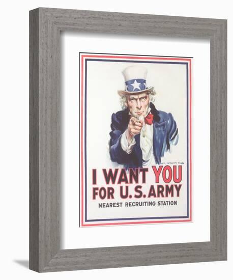 Vintage Army Recruiting Poster-null-Framed Giclee Print