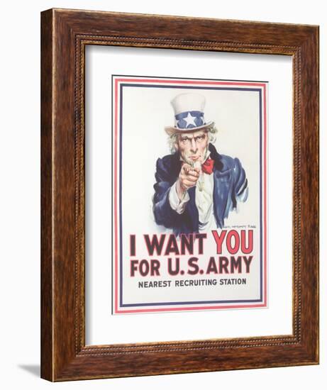 Vintage Army Recruiting Poster-null-Framed Giclee Print