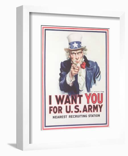 Vintage Army Recruiting Poster-null-Framed Giclee Print