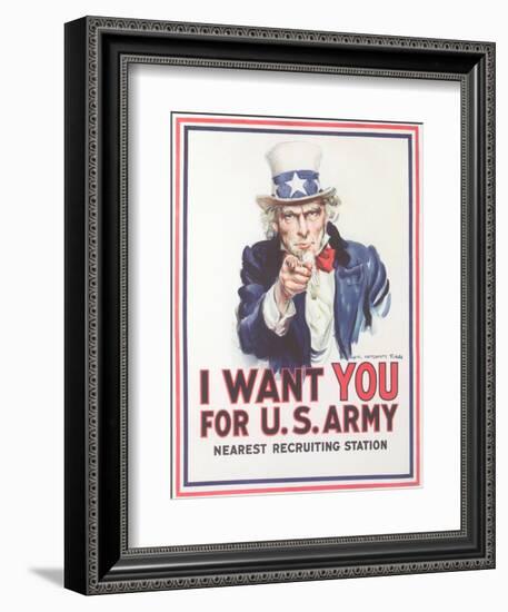 Vintage Army Recruiting Poster-null-Framed Giclee Print