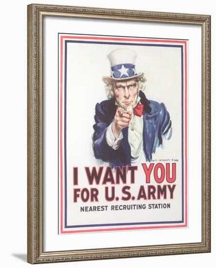 Vintage Army Recruiting Poster-null-Framed Giclee Print