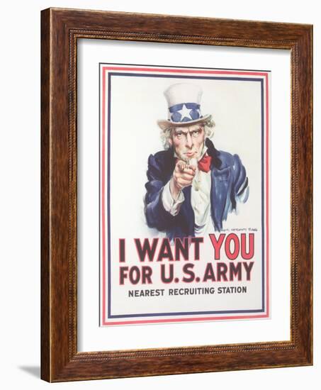 Vintage Army Recruiting Poster-null-Framed Giclee Print