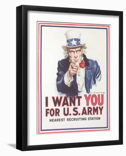 Vintage Army Recruiting Poster-null-Framed Giclee Print