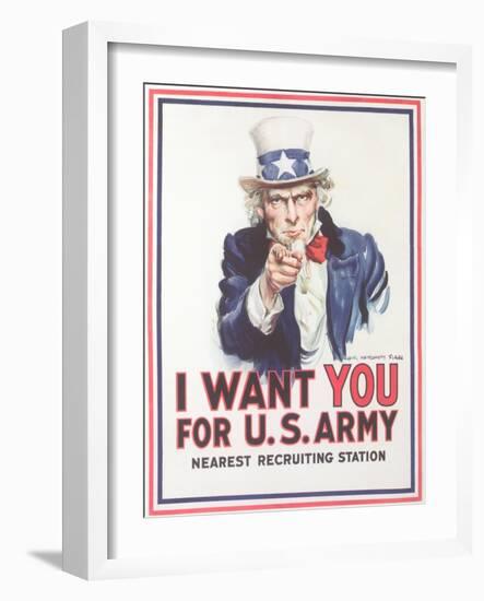 Vintage Army Recruiting Poster-null-Framed Giclee Print