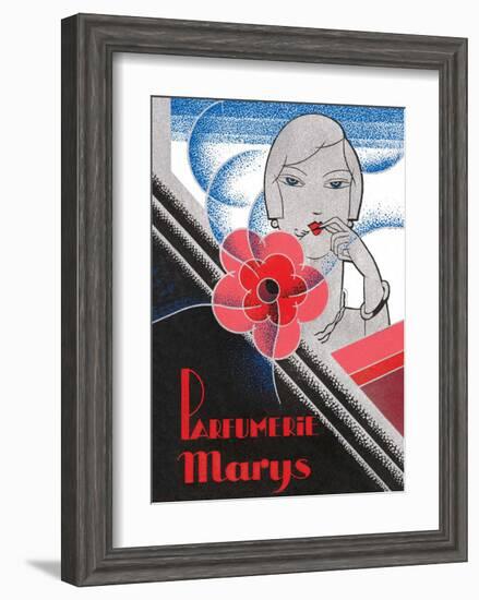 Vintage Art Deco Label, Parfumerie Marys-null-Framed Art Print