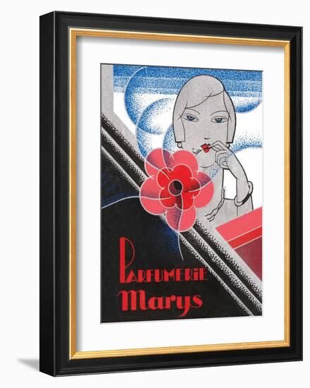 Vintage Art Deco Label, Parfumerie Marys-null-Framed Art Print