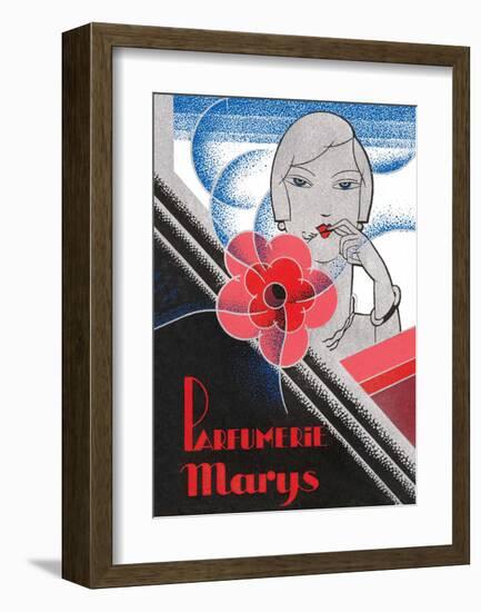 Vintage Art Deco Label, Parfumerie Marys-null-Framed Art Print