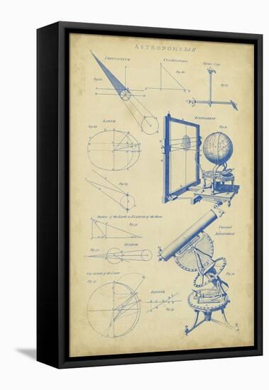 Vintage Astronomy II-Chambers-Framed Stretched Canvas