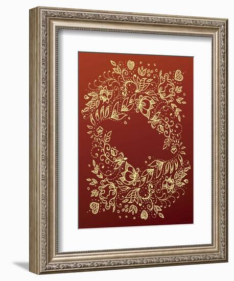 Vintage Background-irska-Framed Art Print