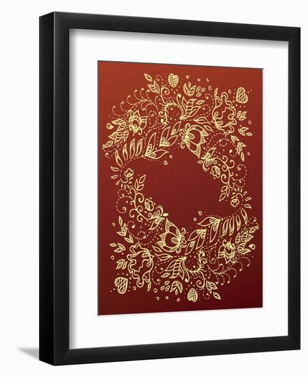 Vintage Background-irska-Framed Art Print