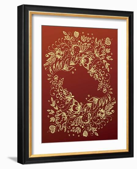 Vintage Background-irska-Framed Art Print