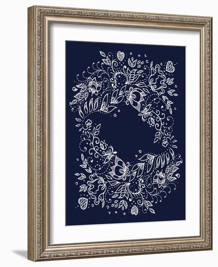 Vintage Background-irska-Framed Art Print