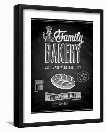 Vintage Bakery Poster - Chalkboard-avean-Framed Art Print