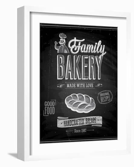 Vintage Bakery Poster - Chalkboard-avean-Framed Art Print