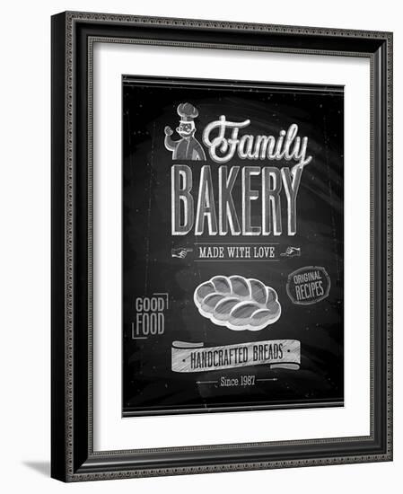 Vintage Bakery Poster - Chalkboard-avean-Framed Art Print