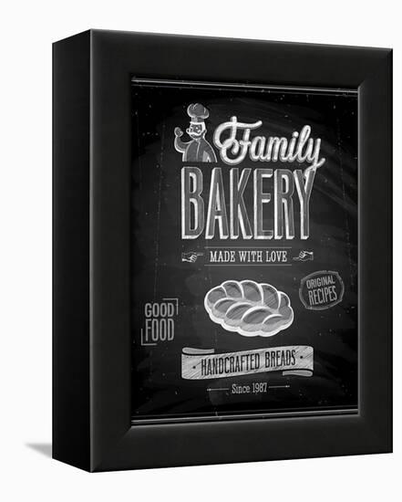 Vintage Bakery Poster - Chalkboard-avean-Framed Stretched Canvas