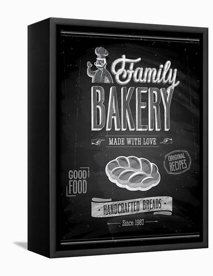 Vintage Bakery Poster - Chalkboard-avean-Framed Stretched Canvas