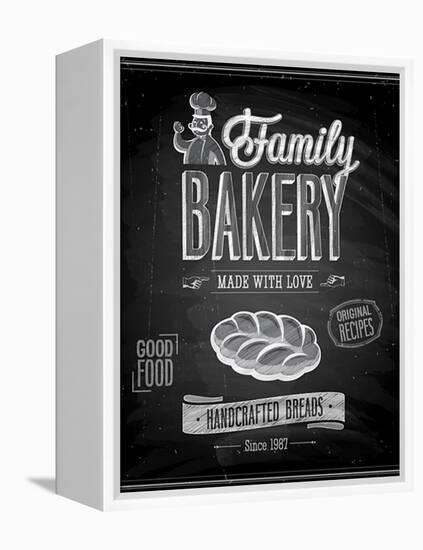 Vintage Bakery Poster - Chalkboard-avean-Framed Stretched Canvas