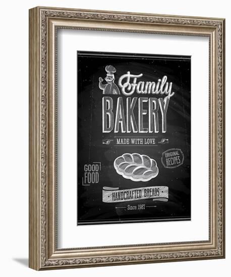 Vintage Bakery Poster - Chalkboard-avean-Framed Premium Giclee Print