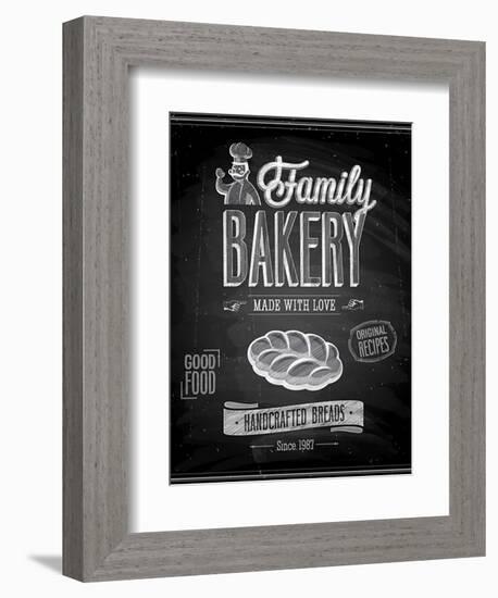 Vintage Bakery Poster - Chalkboard-avean-Framed Premium Giclee Print