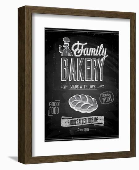 Vintage Bakery Poster - Chalkboard-avean-Framed Premium Giclee Print
