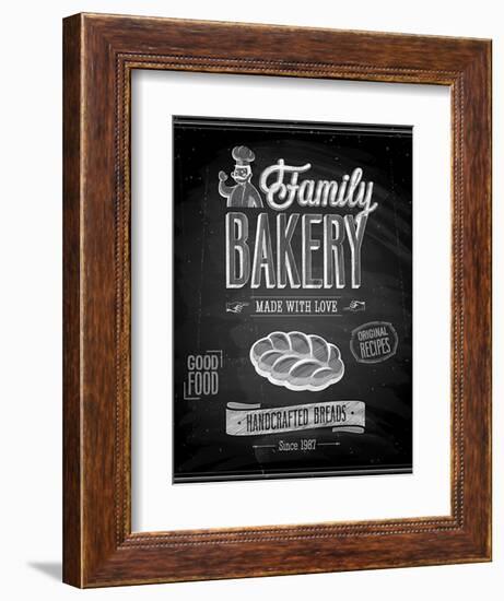 Vintage Bakery Poster - Chalkboard-avean-Framed Premium Giclee Print