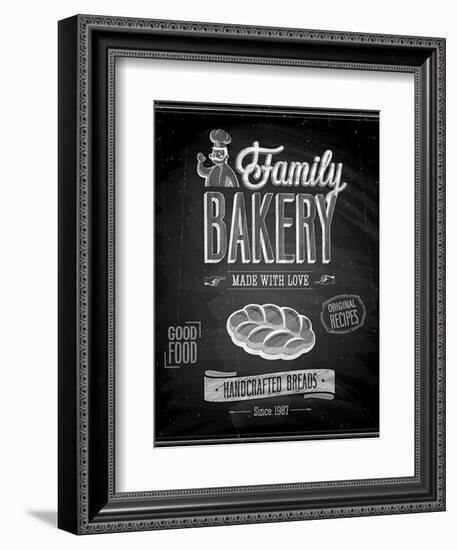 Vintage Bakery Poster - Chalkboard-avean-Framed Premium Giclee Print