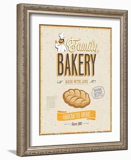 Vintage Bakery Poster-avean-Framed Art Print