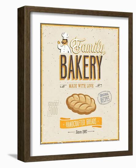 Vintage Bakery Poster-avean-Framed Art Print