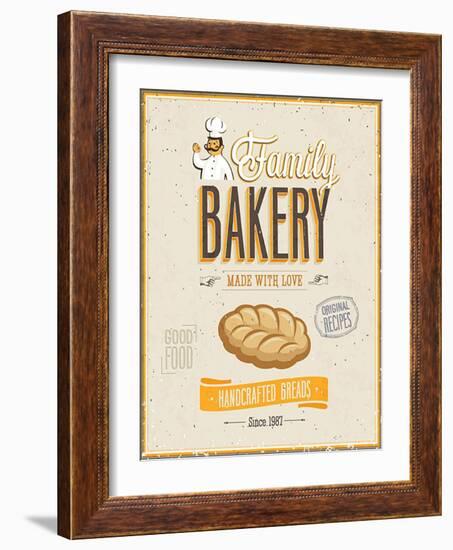 Vintage Bakery Poster-avean-Framed Art Print