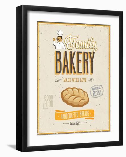 Vintage Bakery Poster-avean-Framed Art Print