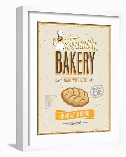 Vintage Bakery Poster-avean-Framed Art Print