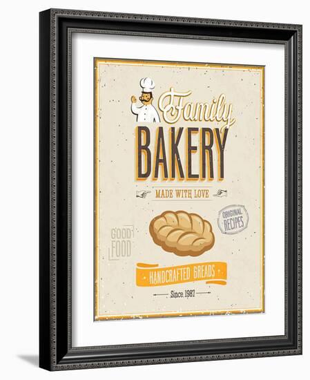 Vintage Bakery Poster-avean-Framed Art Print