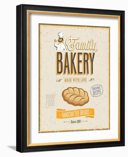 Vintage Bakery Poster-avean-Framed Art Print