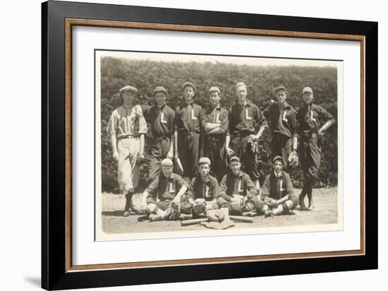 Vintage Baseball Team-null-Framed Art Print